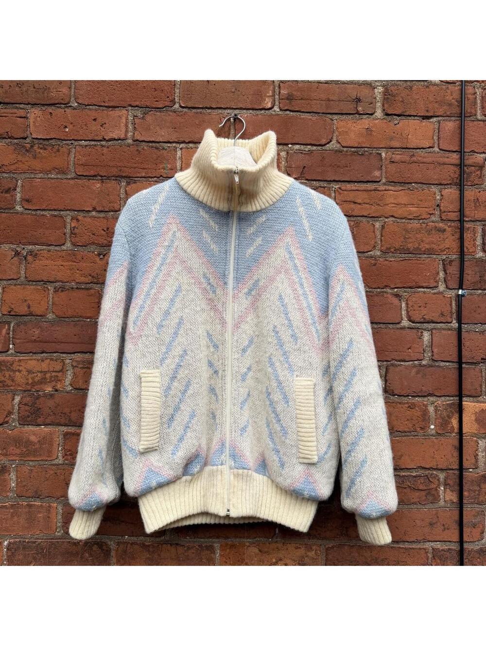 vintage the floss of Iceland wool zip up sweater/jacket M